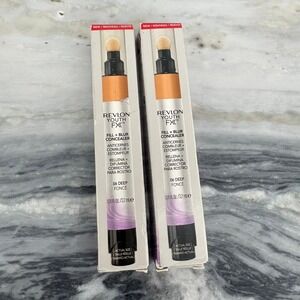 Lot of 2 Revlon Youth FX Fill Blur Concealer 06 Deep 0.11oz New Boxed